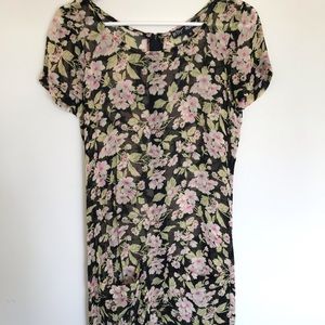 Vintage Betsey Johnson Sheer Floral Dress